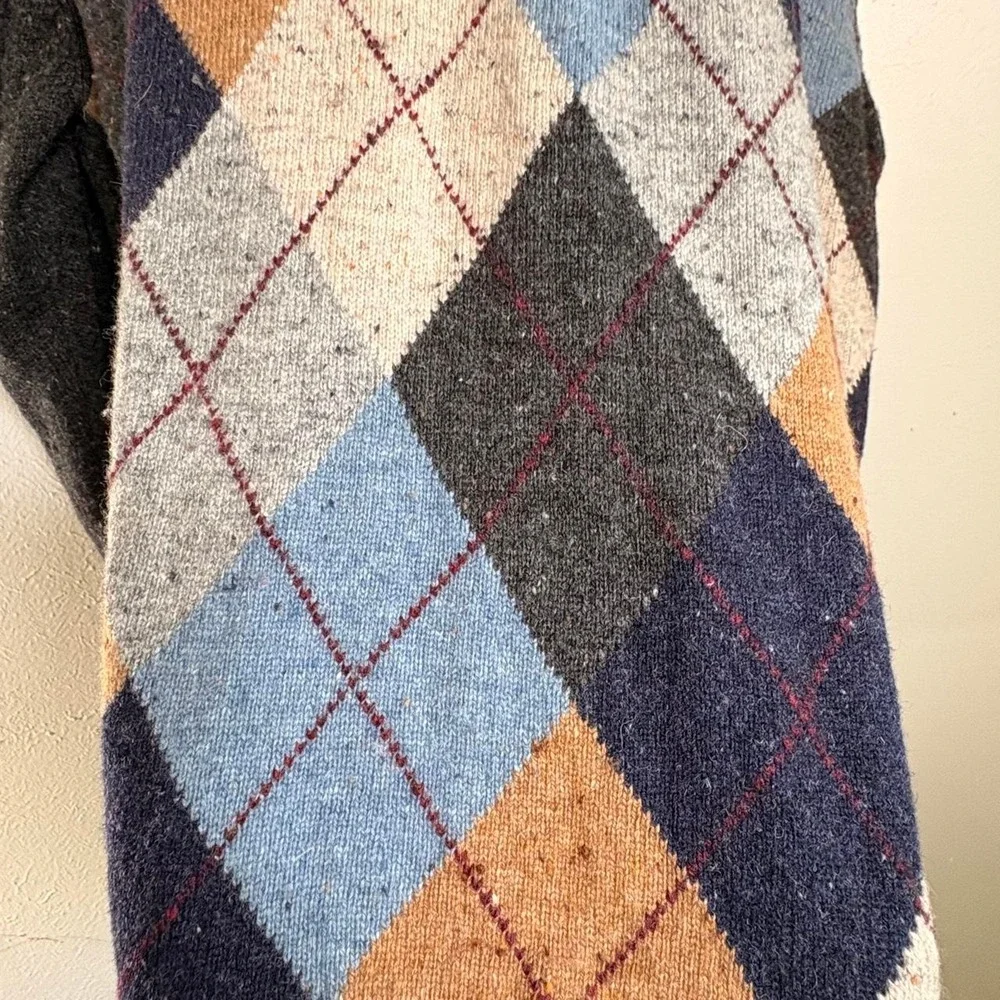 JOS. A. BANK Executive Collection Lambs Wool Argyle Sweater Men's XXL Preppy